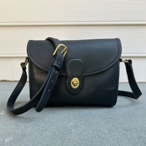 Vintage Coach Devon Bag  9908 Black Leather Crossbody Made in the US 1994 VGC
